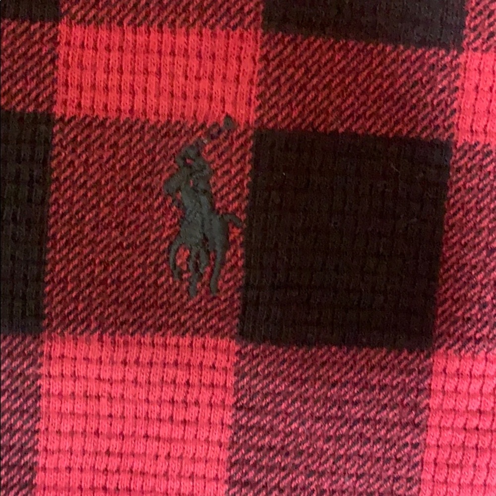 Polo Ralph Lauren Red & Black Plaid Thermal Size M - Picture 4 of 6